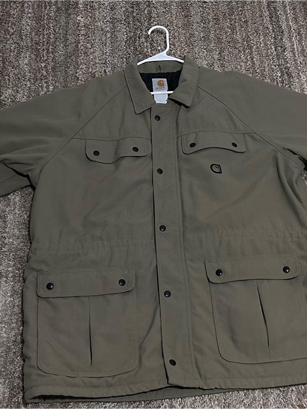 Vintage Carhartt C41 T.A.C. 1000 Olive Field Coat Men’s Large 90s Workwear